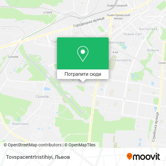 Карта Tovspacentrtristihiyi