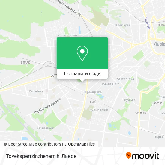 Карта Tovekspertzinzhenernih