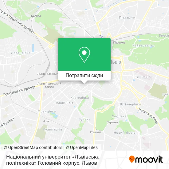 Карта Національний університет «Львівська політехніка» Головний корпус