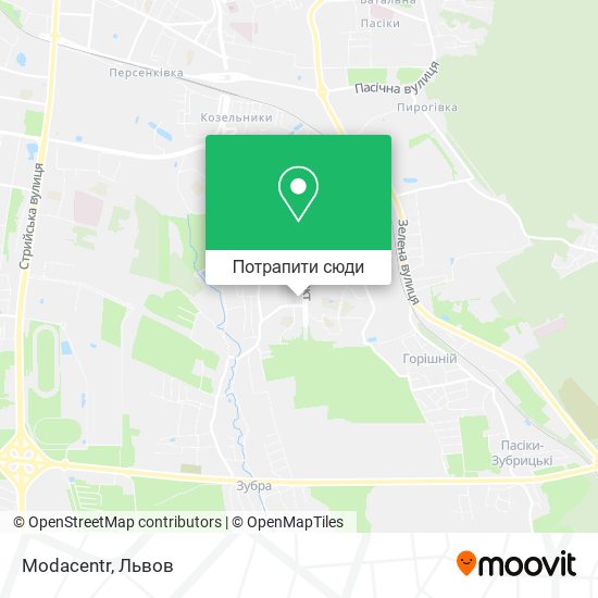 Карта Modacentr
