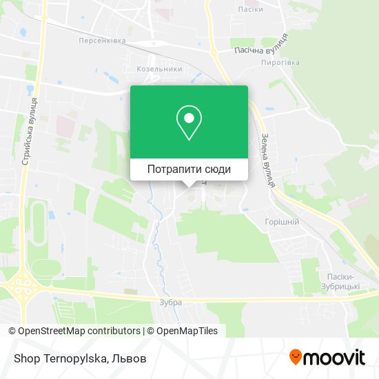 Карта Shop Ternopylska