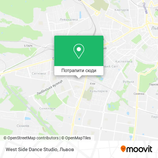 Карта West Side Dance Studio