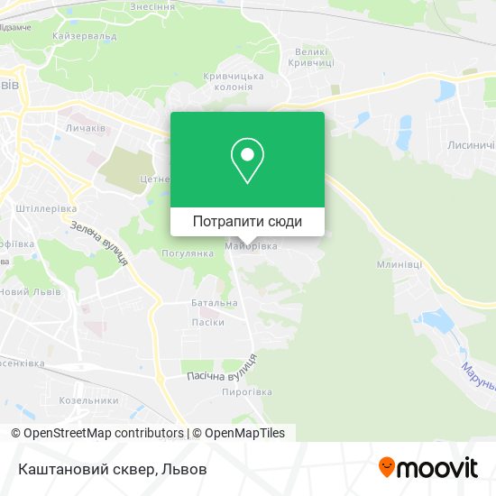 Карта Каштановий сквер