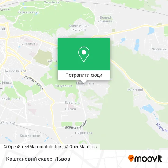 Карта Каштановий сквер
