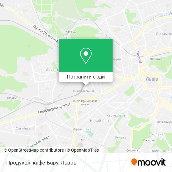 Карта Продукція кафе-Бару
