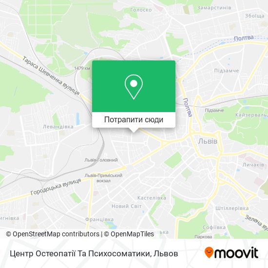 Карта Центр Остеопатії Та Психосоматики