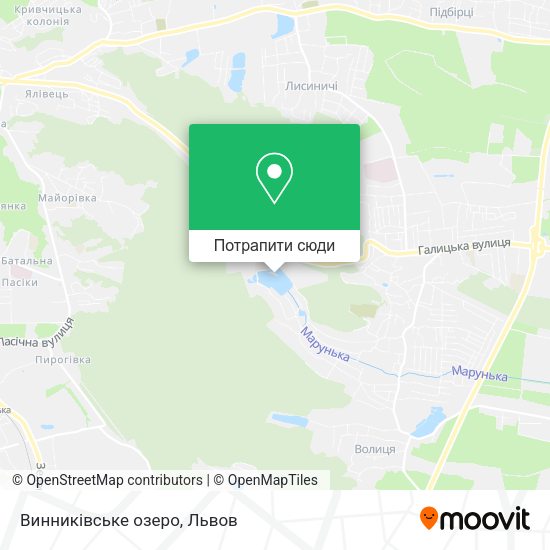 Карта Винниківське озеро