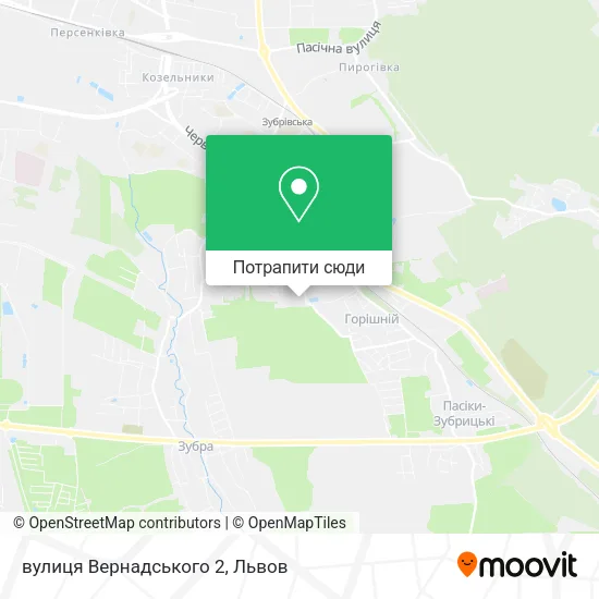 Карта вулиця Вернадського 2
