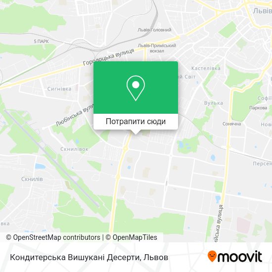 Карта Кондитерська Вишукані Десерти