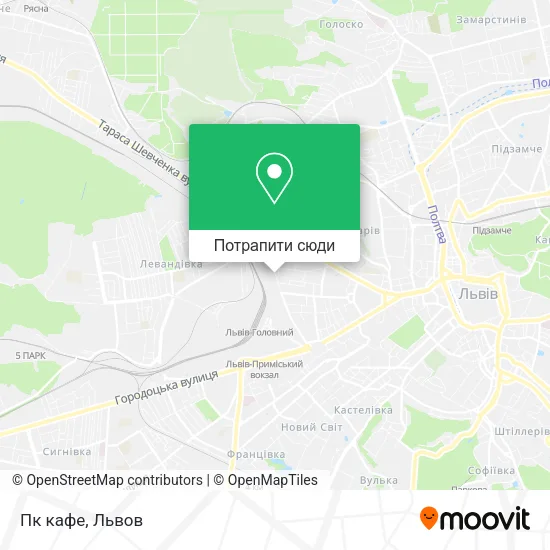 Карта Пк кафе