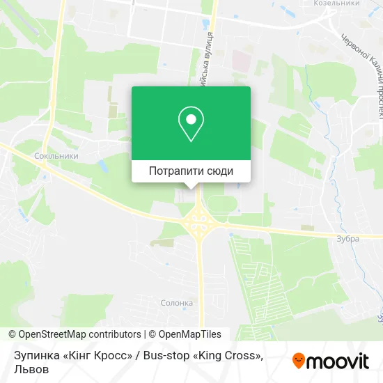 Карта Зупинка «Кінг Кросс» / Bus-stop «King Cross»