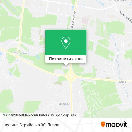 Карта вулиця Стрийська 30