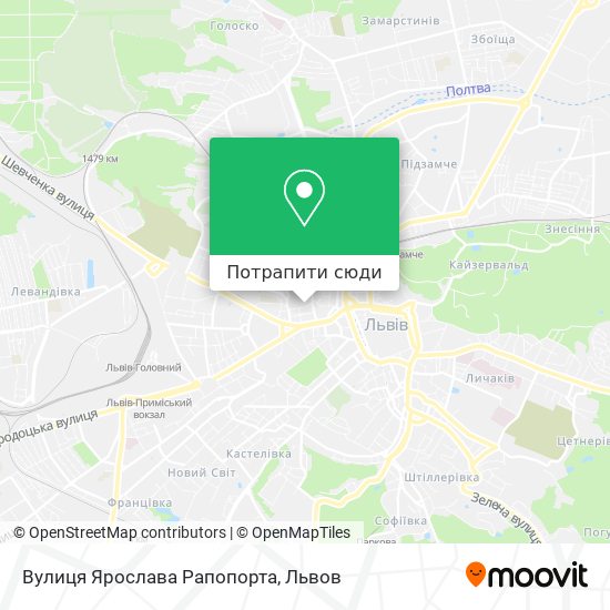 Карта Вулиця Ярослава Рапопорта