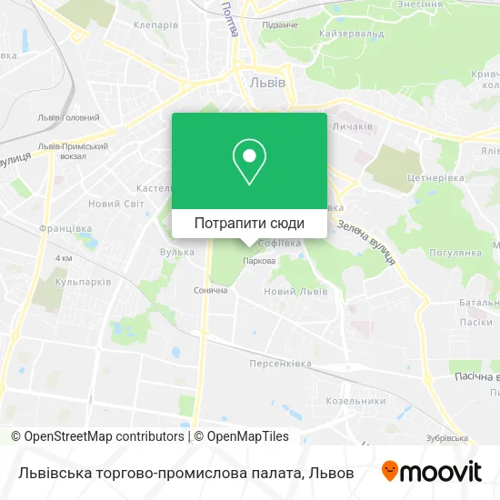 Карта Львівська торгово-промислова палата