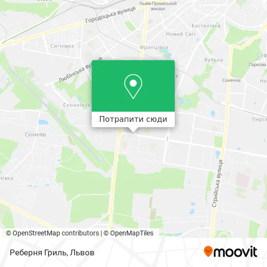 Карта Реберня Гриль