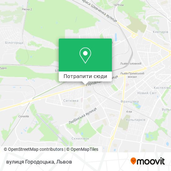 Карта вулиця Городоцька