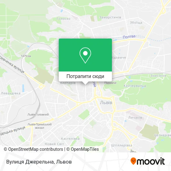 Карта Вулиця Джерельна