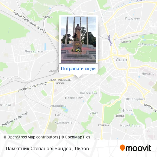 Карта Пам'ятник Степанові Бандері