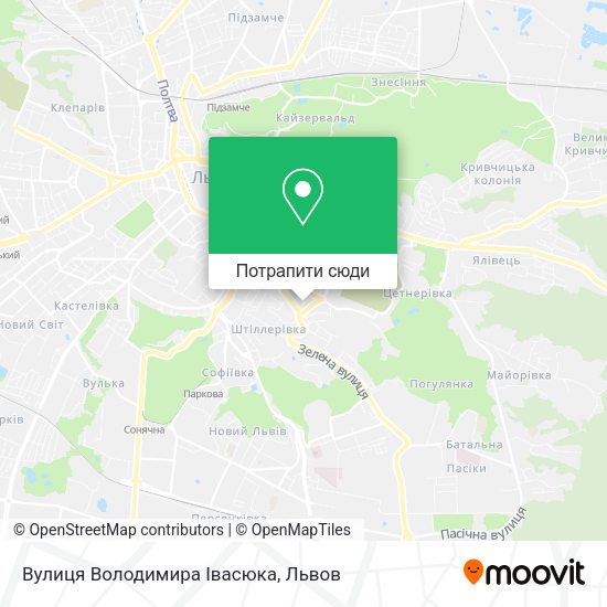 Карта Вулиця Володимира Івасюка