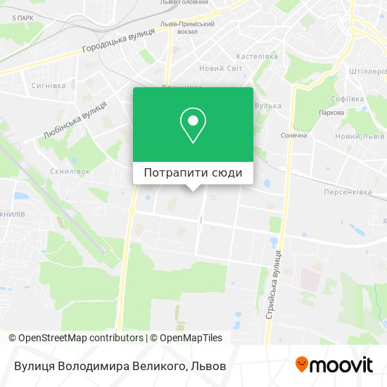 Карта Вулиця Володимира Великого