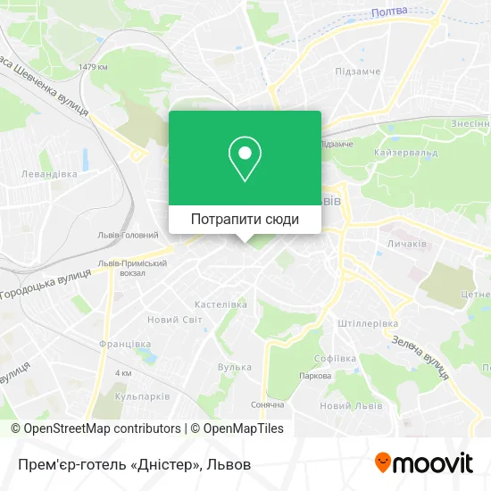 Карта Прем'єр-готель «Дністер»