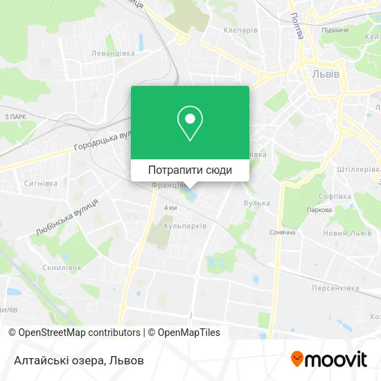 Карта Алтайські озера