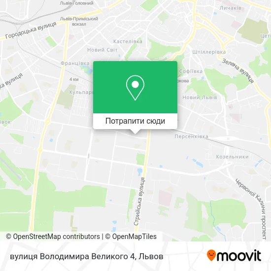Карта вулиця Володимира Великого 4