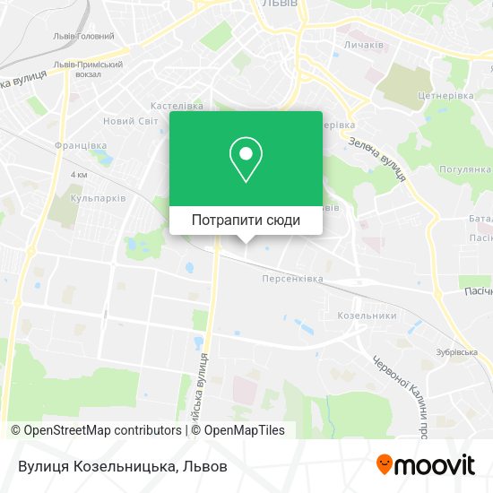 Карта Вулиця Козельницька