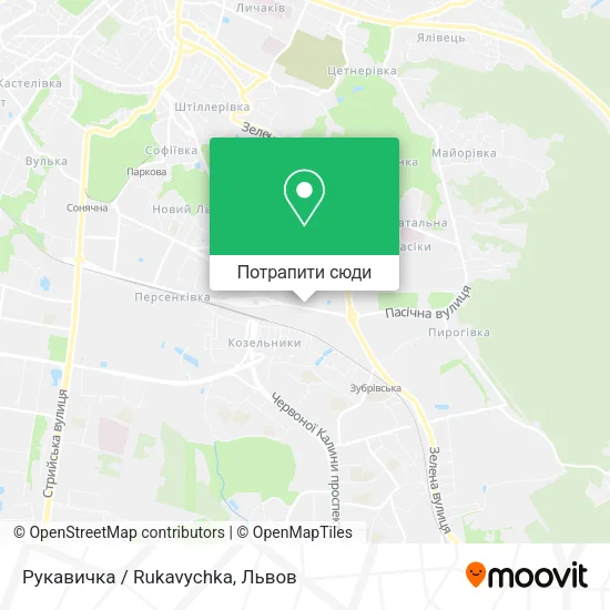 Карта Рукавичка / Rukavychka
