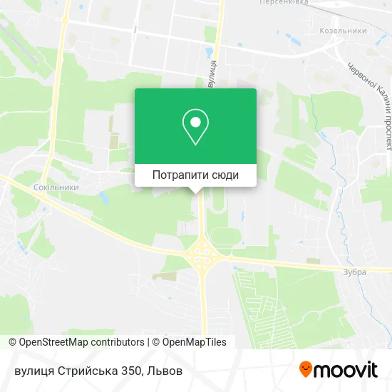 Карта вулиця Стрийська 350