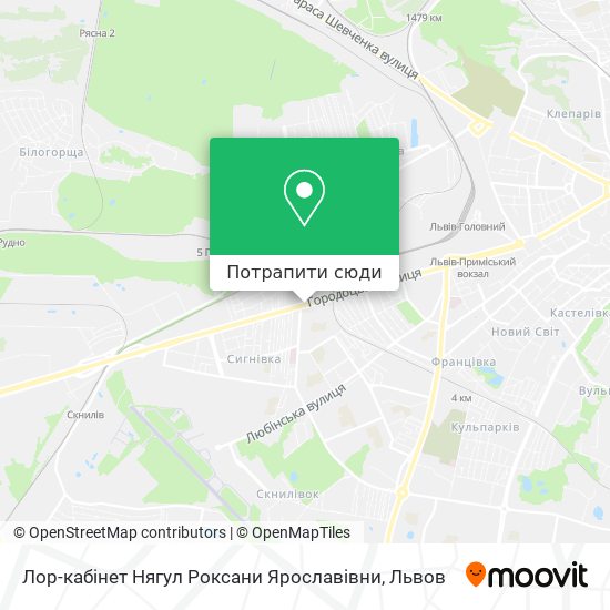 Карта Лор-кабінет Нягул Роксани Ярославівни