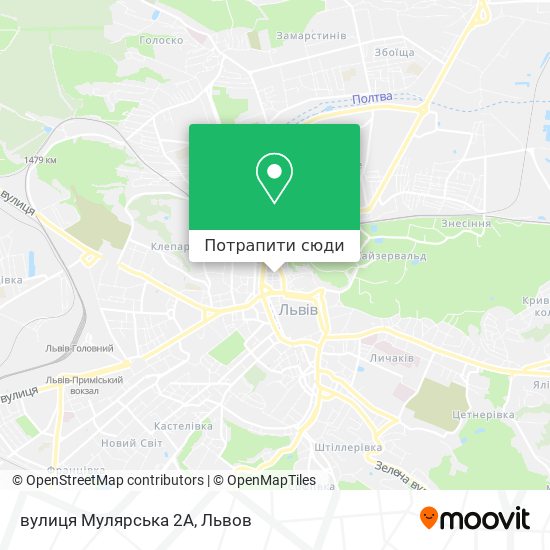 Карта вулиця Мулярська 2А