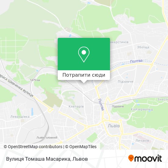 Карта Вулиця Томаша Масарика