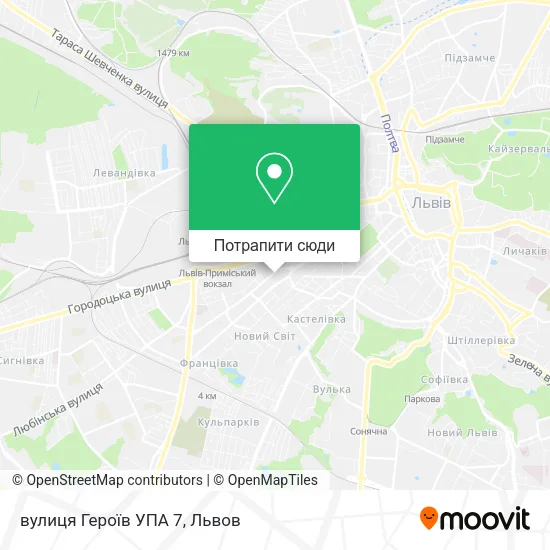 Карта вулиця Героїв УПА 7