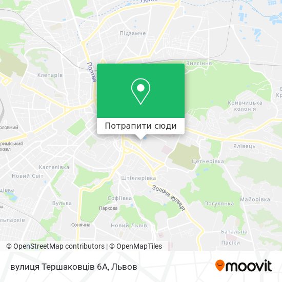 Карта вулиця Тершаковців 6А