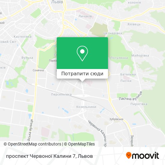 Карта проспект Червоної Калини 7