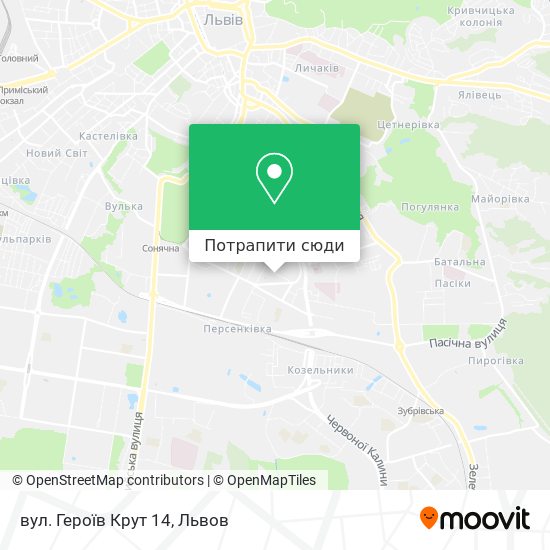 Карта вул. Героїв Крут 14