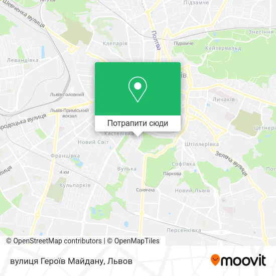 Карта вулиця Героїв Майдану