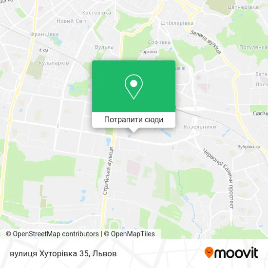 Карта вулиця Хуторівка 35