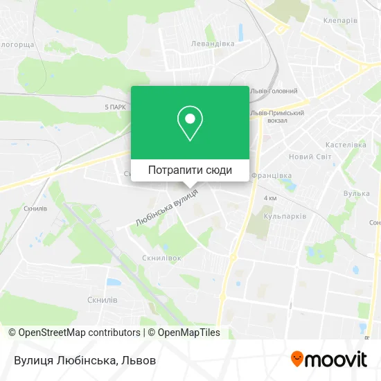 Карта Вулиця Любінська