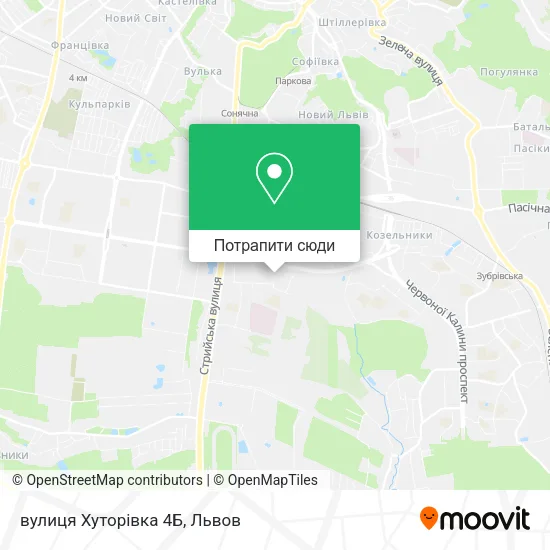 Карта вулиця Хуторівка 4Б