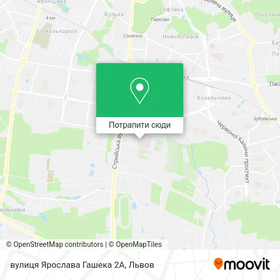 Карта вулиця Ярослава Гашека 2А