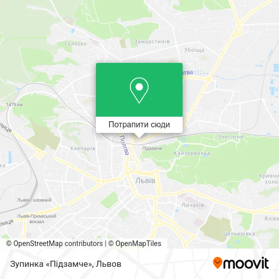 Карта Зупинка «Підзамче»