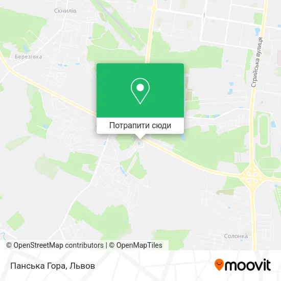 Карта Панська Гора