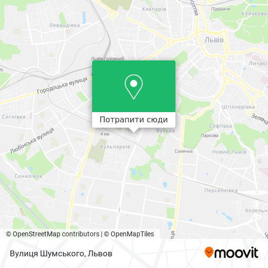 Карта Вулиця Шумського