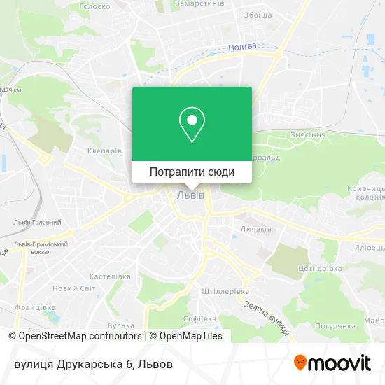 Карта вулиця Друкарська 6