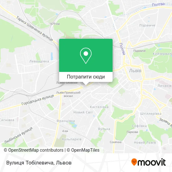 Карта Вулиця Тобілевича