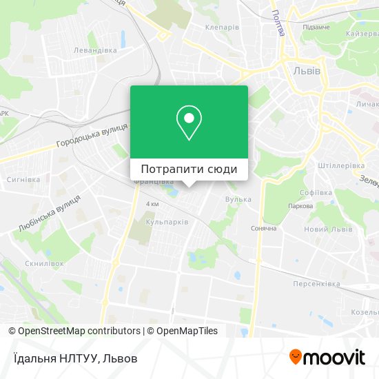 Карта Їдальня НЛТУУ