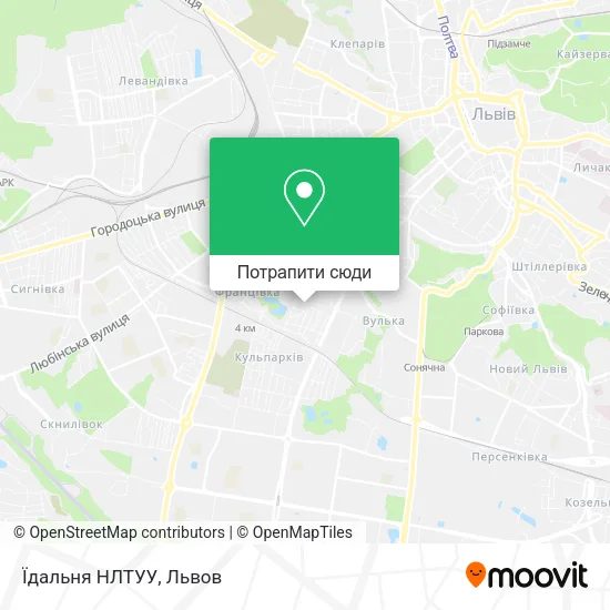 Карта Їдальня НЛТУУ