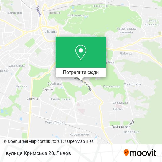 Карта вулиця Кримська 28